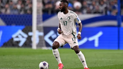 Hassan Altambakti in action during the FIFA World Cup qualifier Asian third round Group C match between Japan and Saudi Arabia