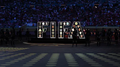 A general view of the opening ceremony prior to the FIFA Club World Cup 2025 group A match between Al Ahly FC and Internacional CF Miami at Hard Rock Stadium on June 14, 2025.