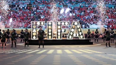 A general view of the opening ceremony prior to the FIFA Club World Cup 2025 group A match between Al Ahly FC and Internacional CF Miami at Hard Rock Stadium on June 14, 2025.