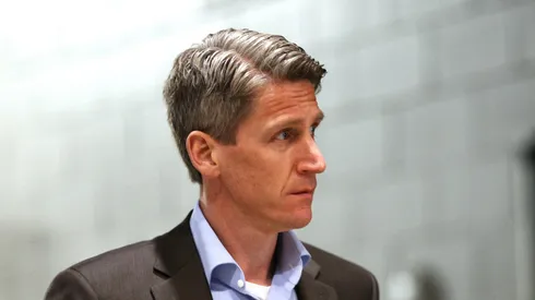 Head coach Kris Knoblauch of the Edmonton Oilers arrives before Game Seven of the 2024 Stanley Cup Final against the Florida Panthers at Amerant Bank Arena on June 24, 2024 in Sunrise, Florida.