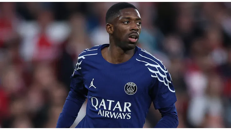 Ousmane Dembele of Paris Saint-Germain during the UEFA Champions League.