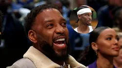 Former professional basketball player Tracy McGrady looks on in the 2023 NBA All Star Starry 3-Point Contest