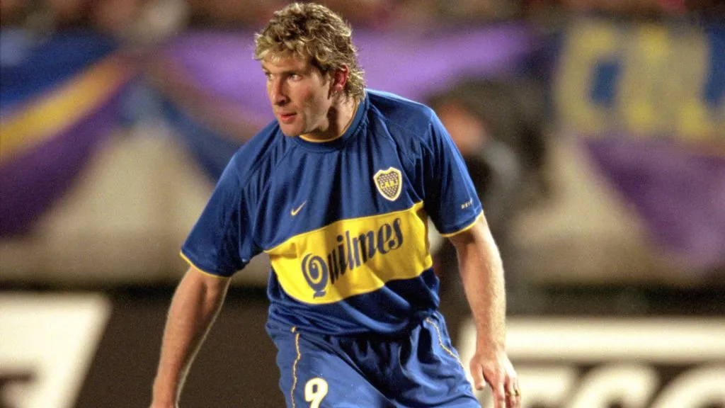Martin Palermo of Boca Juniors in action during the Toyota Intercontinental Cup against Real Madrid in 2000. (Source: Shaun Botterill /Allsport)