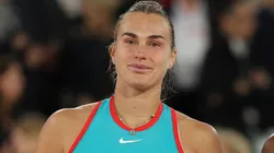 Aryna Sabalenka after the Women’s Singles Final match on Day Fourteen of the 2025 French Open at Roland Garros on June 07, 2025 in Paris, France.