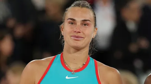 Aryna Sabalenka after the Women’s Singles Final match on Day Fourteen of the 2025 French Open at Roland Garros on June 07, 2025 in Paris, France.