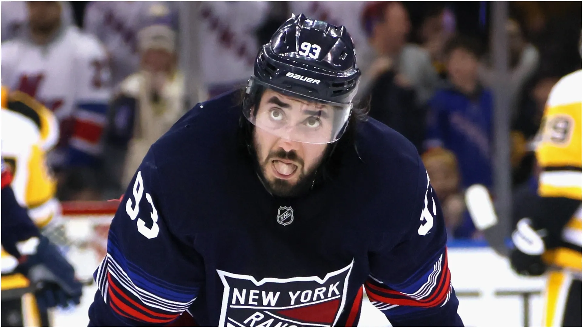 Mika Zibanejad #93 of the New York Rangers