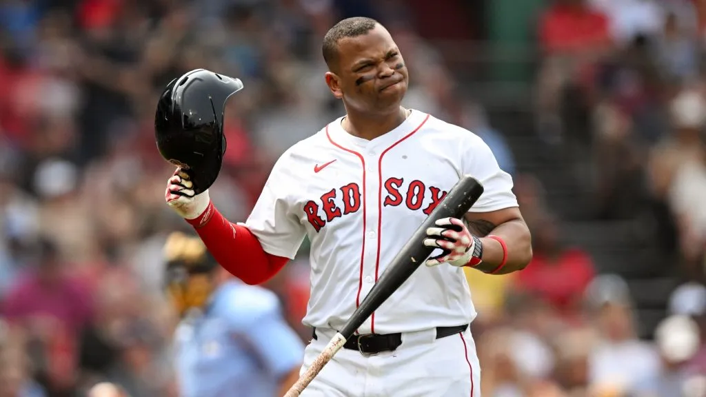 Rafael Devers, now with the San Francisco Giants, faces new challenges after his trade from the Red Sox, including addressing communication issues highlighted by David Ortiz. (Photo by Brian Fluharty/Getty Images)