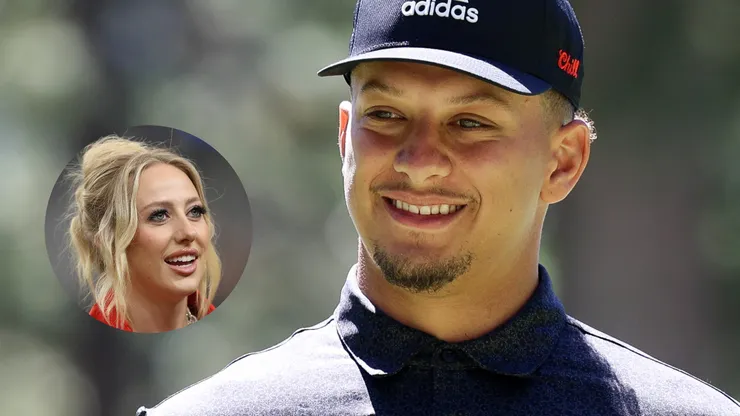 Patrick Mahomes of the NFL Kansas City Chiefs smiles on the 7th green on Day One of the 2023 American Century Championship at Edgewood Tahoe Golf Course on July 14, 2023 in Stateline, Nevada.
