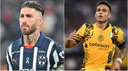 Sergio Ramos of Monterrey and Lautaro Martinez of Inter Milan.