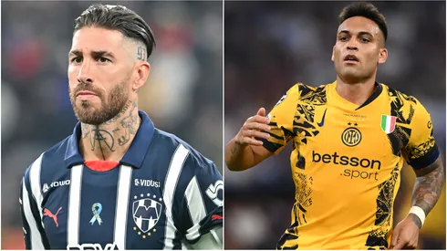 Sergio Ramos of Monterrey and Lautaro Martinez of Inter Milan.