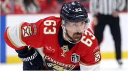 Brad Marchand #63 of the Florida Panthers looks on during the second period against the Edmonton Oilers in Game Six of the 2025 Stanley Cup Final at Amerant Bank Arena on June 17, 2025 in Sunrise, Florida.