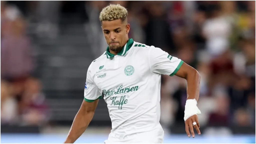 Justin Lonwijk of Suriname in a game with Viborg FF – Catherine Ivill/Getty Images