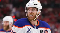 Connor McDavid #97 of the Edmonton Oilers looks on during the second period against the Florida Panthers in Game Six of the 2025 Stanley Cup Final at Amerant Bank Arena on June 17, 2025 in Sunrise, Florida.