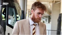 Connor McDavid #97 of the Edmonton Oilers arrives for the game against the Florida Panthers in Game Six of the 2025 Stanley Cup Final at Amerant Bank Arena on June 17, 2025 in Sunrise, Florida.