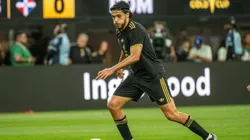 Raul Jimenez #9 of Mexico controls the ball during the first half of the Gold Cup match against Dominican Republic