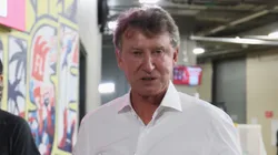 Wayne Gretzky arrives for the game between the Florida Panthers and the Edmonton Oilers in Game Three of the 2025 Stanley Cup Final at Amerant Bank Arena on June 09, 2025 in Sunrise, Florida.