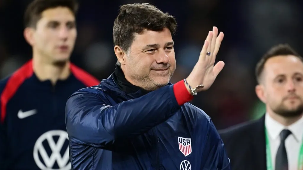 Head coach Mauricio Pochettino of the United States waves to fans prior to a game against the Costa Rica at Inter&Co Stadium on January 22, 2025. (Source: Julio Aguilar/Getty Images)