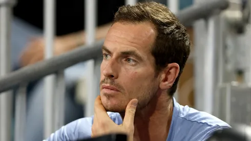 Andy Murray watches Novak Djokovic during the Miami Open in 2025