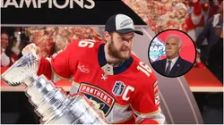 Anaheim Ducks head coach Joel Quenneville reportedly waiting to snatch key Stanley Cup champion from Aleksander Barkov's Florida Panthers.