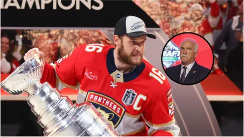 Anaheim Ducks head coach Joel Quenneville reportedly waiting to snatch key Stanley Cup champion from Aleksander Barkov's Florida Panthers.