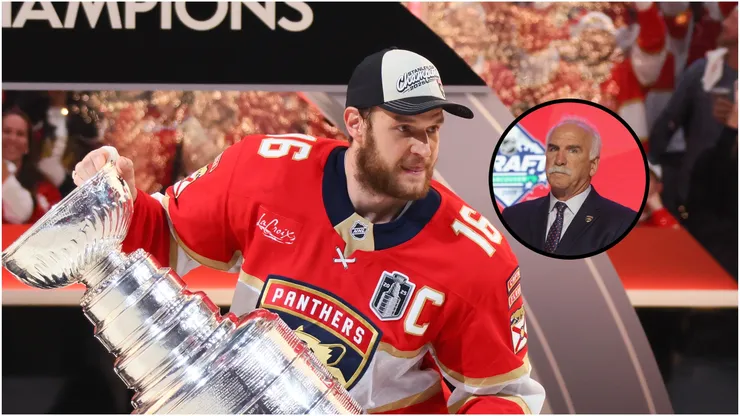 Anaheim Ducks head coach Joel Quenneville reportedly waiting to snatch key Stanley Cup champion from Aleksander Barkov's Florida Panthers.
