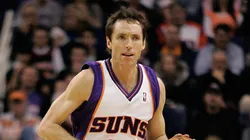 Steve Nash #13 of the Phoenix Suns brings the ball upcourt during the game against the New Orleans Hornets