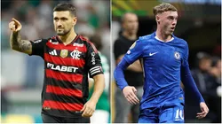Flamengo star Giorgian De Arrascaeta and Cole Palmer #10 of Chelsea FC.