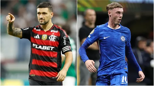 Flamengo star Giorgian De Arrascaeta and Cole Palmer #10 of Chelsea FC.