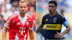 Harry Kane #9 of FC Bayern München and Miguel Merentiel #16 of CA Boca Juniors.