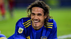 Edinson Cavani of Boca Juniors reacts during a Copa de la Liga 2024 group B match between Boca Juniors and Belgrano at Estadio Alberto J. Armando on March 03, 2024.