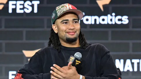 C.J. Stroud speaks onstage the Franchise Faces panel during Fanatics Fest NYC 2025 at Javits Center on June 20, 2025 in New York City.