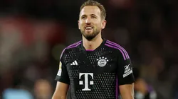 Harry Kane of Bayern Munich reacts following the Bundesliga match between 1. FC Köln and FC Bayern München at RheinEnergieStadion on November 24, 2023.