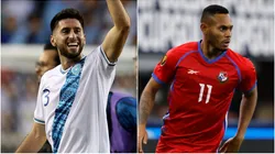 Nicolás Samayoa #3 of Guatemala and Ismael Díaz #11 of Panama.