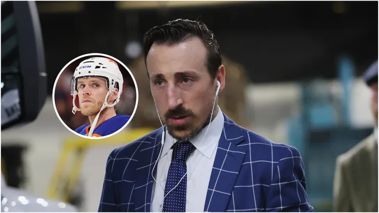 Brad Marchand #63 of the Florida Panthers arrives to play against the Carolina Hurricanes in Game Two of the Eastern Conference Final of the 2025 Stanley Cup Playoffs at Lenovo Center on May 22, 2025 in Raleigh, North Carolina.
