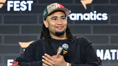 C.J. Stroud speaks onstage the Franchise Faces panel during Fanatics Fest NYC 2025 at Javits Center on June 20, 2025 in New York City.