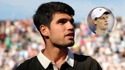 Carlos Alcaraz of Spain looks on following victory over Arthur Rinderknech of France during The Queen's Club.