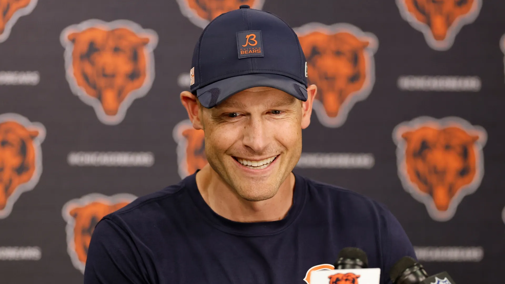 Ben Johnson during a Bears' press conference