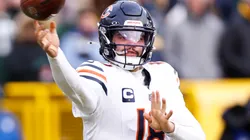 Caleb Williams #18 of the Chicago Bears throws a pass in the fourth quarter against the Green Bay Packers at Lambeau Field on January 05, 2025 in Green Bay, Wisconsin
