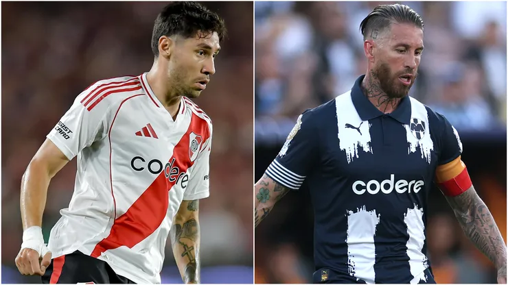 Gonzalo Montiel of River Plate and Sergio Ramos of CF Monterrey