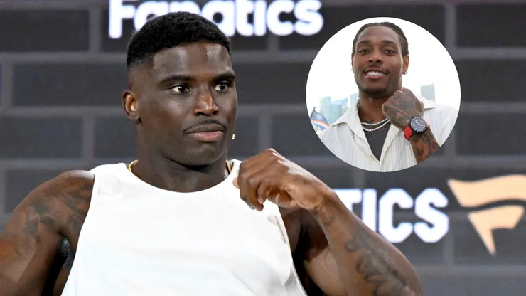 Tyreek Hill speaks onstage at the Catching Fire panel at Fanatics Fest NYC 2025 at Javits Center on June 21, 2025 in New York City.