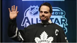 Auston Matthews of the Toronto Maple Leafs arrives for a media opportunity during the 2019 NHL All-Star Media Day at the City National Civic Auditorium on January 24, 2019 in San Jose, California.