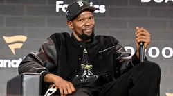 Kevin Durant speaks onstage during Fanatics Fest NYC 2025 at Javits Center on June 22, 2025 in New York City.