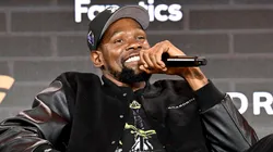 Kevin Durant speaks onstage during Fanatics Fest NYC 2025 at Javits Center on June 22, 2025 in New York City.