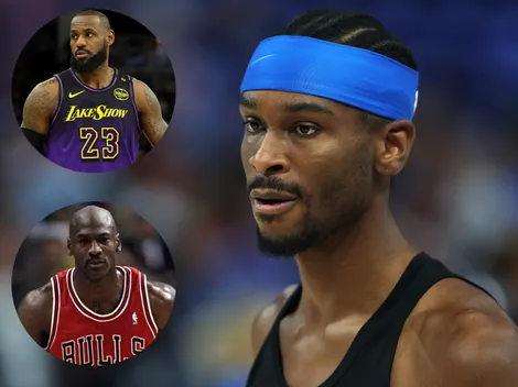 How many NBA championships had LeBron James, Michael Jordan won at Shai Gilgeous-Alexander's age?