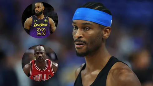 Shai Gilgeous-Alexander #2 of the Oklahoma City Thunder warms up prior to Game Seven of the 2025 NBA Finals against the Indiana Pacers.