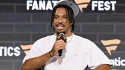 Jayden Daniels speaks onstage at Fanatics Fest NYC 2025 at Javits Center on June 21, 2025 in New York City.