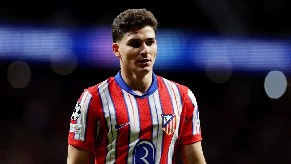Julian Alvarez of Atletico de Madrid looks on during the UEFA Champions League 2024/25 Round of 16 second leg match on March 12, 2025. (Source: Florencia Tan Jun/Getty Images)