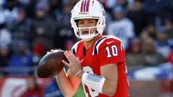 Drake Maye #10 of the New England Patriots