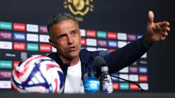 Luis Enrique, coach of PSG, during a press conference