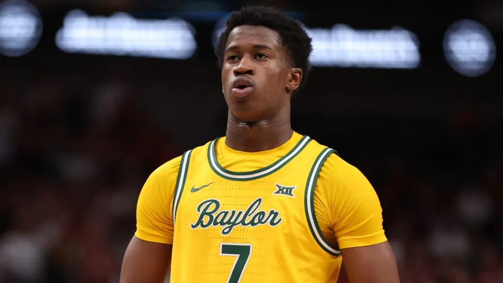 VJ Edgecombe #7 of the Baylor Bears prepares to take a free throw during the second half against the Arkansas Razorbacks at American Airlines Center on November 09, 2024. (Source: Sam Hodde/Getty Images)
